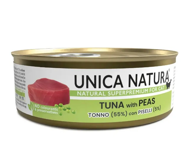 Unica Natura Консерва для кошек (Тунец, горошек)