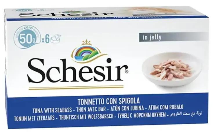 Schesir Tuna Seabass Box (Тунец с морским окунем), 6 шт х 50 г