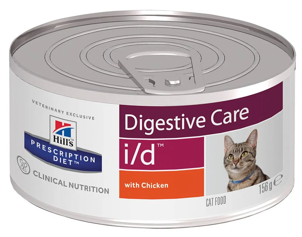 Hill"s Prescription Diet i/d Digestive Care Влажный корм для кошек и котят (курица), 156 г