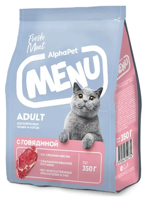  AlphaPet Menu Cat Adult (Говядина)