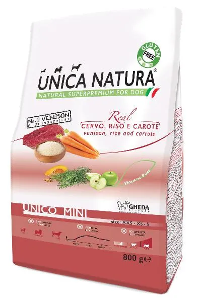 Unica Natura Unico Mini (Оленина, рис, морковь) 800 г