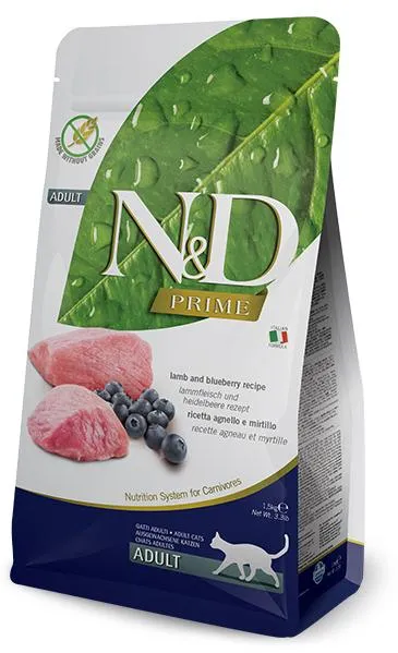 Корм Farmina N&D GF Prime Cat (Ягненок и черника) для кошек