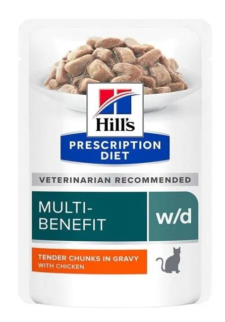 Hill"s Prescription Diet w/d Multi-Benefit Влажный корм для кошек (курица), 85 г