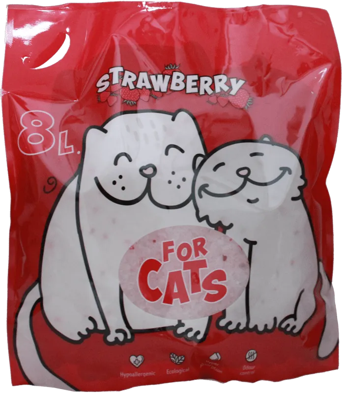 FOR CATS Наполнитель силикагелевый (клубника)