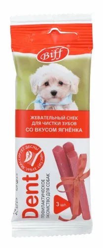 ТИТБИТ Жевательный снек DENT со вкусом ягненка для собак мини пород