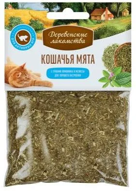 Кошачья мята Деревенские лакомства Лимонник + Мелисса