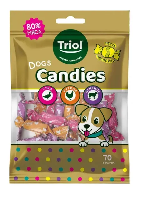 Triol FUN FOOD Конфеты мясные из курицы, утки, ягненка