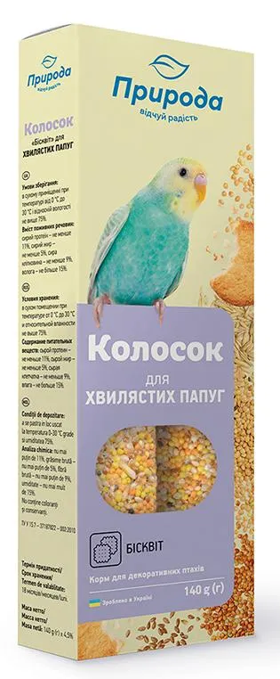 Природа Колосок Бисквит для волнистых попугаев