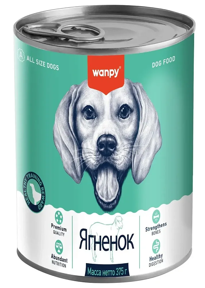 Wanpy Dog Консервы из ягненка, 375 г