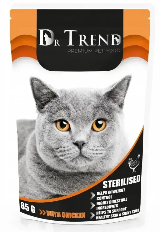 Dr.Trend Консервы для стерилизованных кошек (Курица)