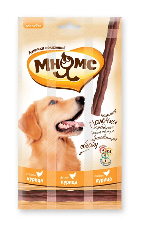 Мнямс Лакомые палочки с курицей для собак, 45 г