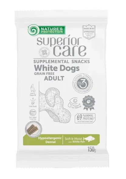 Nature's Protection Superior Care White Dogs Grain Free Hypoallergenic Dental (Белая рыба)
