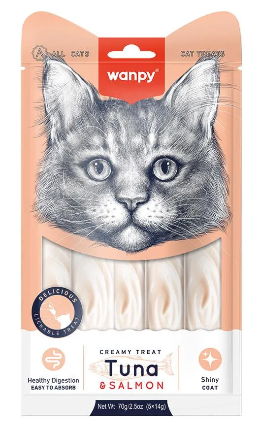Wanpy Cat Нежное пюре из тунца и лосося