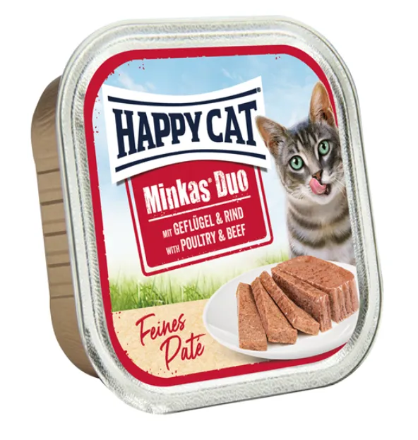 Happy Cat Minkas Duo Паштет (Птица и говядина)