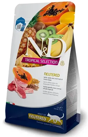 Корм Farmina N&D LG Tropical Selection Neutered Cat (Ягненок, тропические фрукты) для кошек