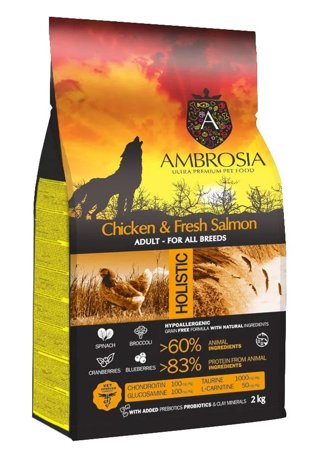 AMBROSIA Adult All Breeds (Курица, лосось)