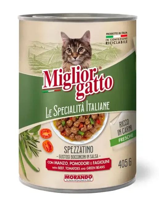 Miglior gatto Консервы Le Specialità Italiane (Говядина, помидор и фасоль в соусе), 405 г