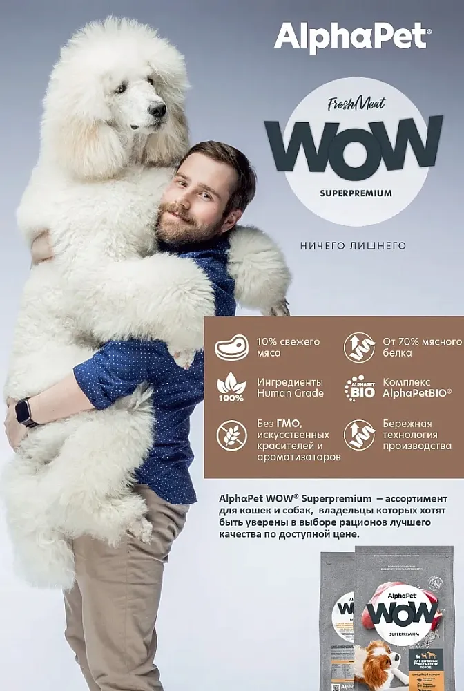 AlphaPet WOW Superpremium Dog Mini Adult (Индейка с рисом)