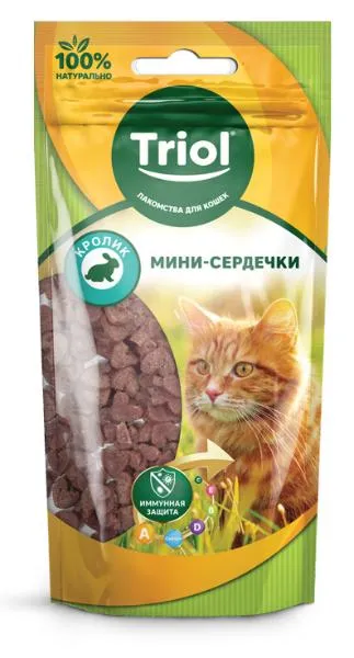 Triol Мини-сердечки из кролика для кошек
