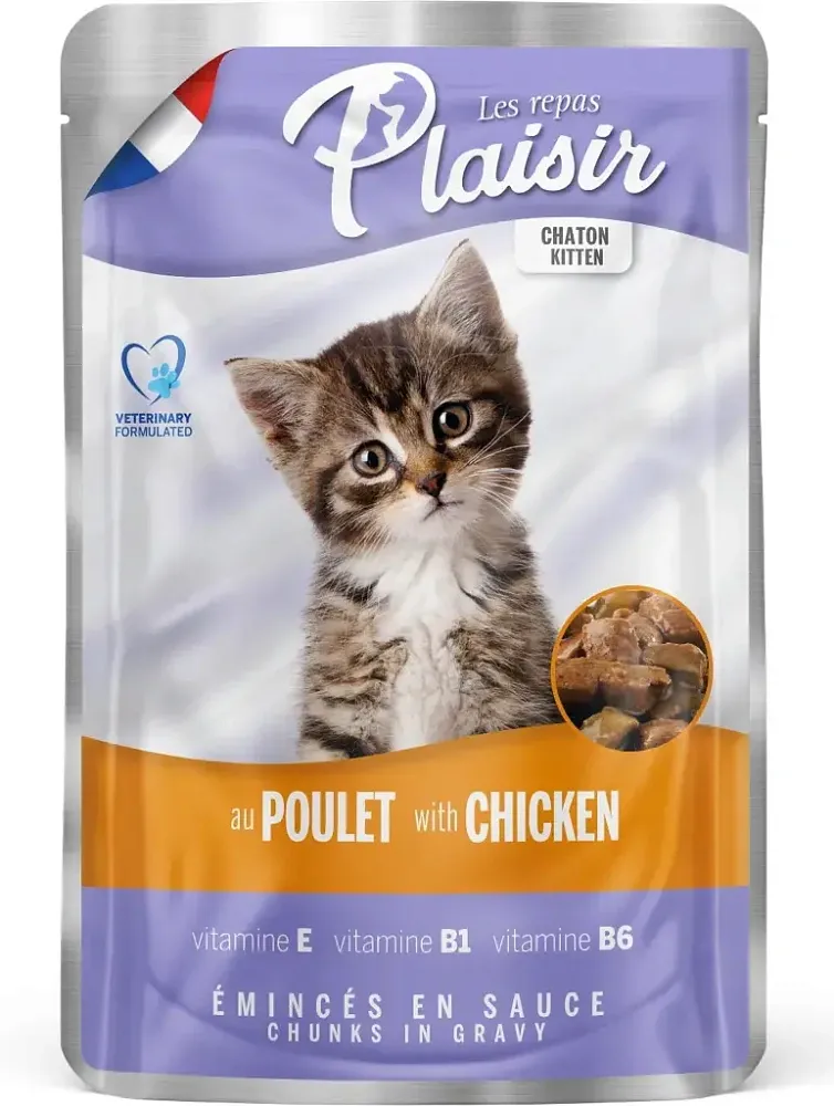 Plaisir Кусочки в соусе для котят (Курица)