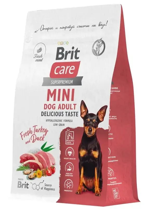 Корм Brit Care Adult Mini Delicious Taste (Индейка и утка) для собак