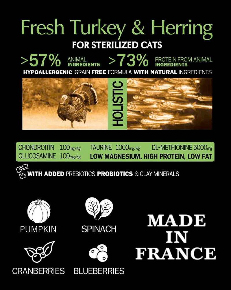 AMBROSIA Sterilized Cat (Индейка, сельдь)