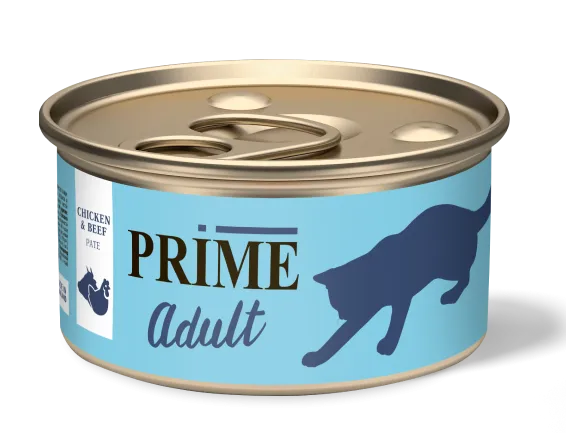 Prime Adult Консервы (Паштет из курицы и говядины) для кошек