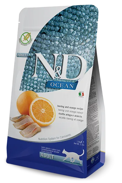 Корм Farmina N&D GF Ocean Cat (Сельдь и апельсин) для кошек