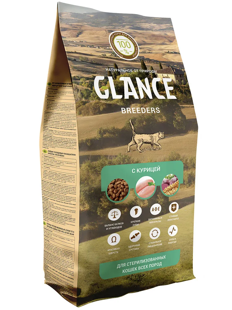 Glance для стерилизованных кошек (Курица)