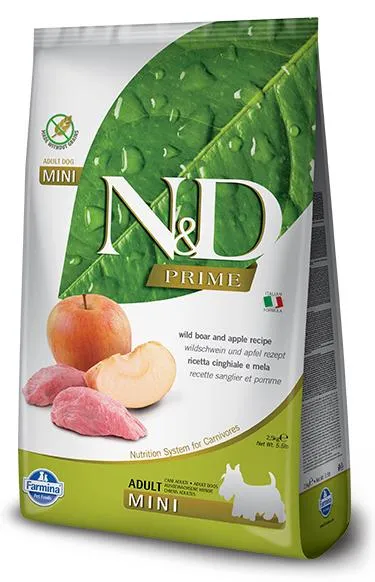 Farmina N&D Prime GF Adult Mini (Кабан и яблоко), 2,5 кг