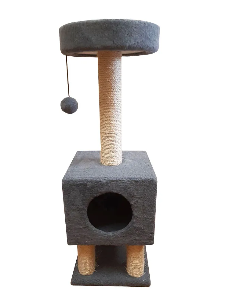 Cat House Когтеточка "Домик на ножках", 105 см, сизаль