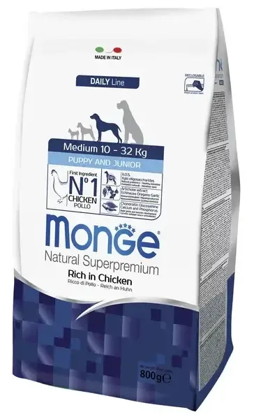 Monge Dog Daily Medium Puppy&Junior (Курица, рис)