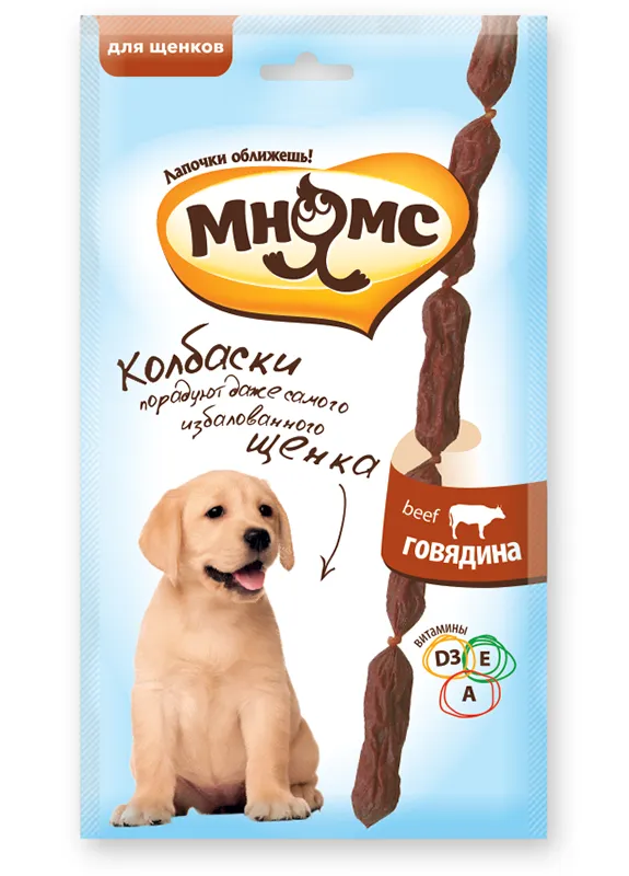 Мнямс Мягкие колбаски для щенков, 30 г