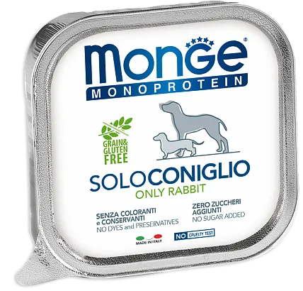 Monge Dog Solo Adult (Кролик), 150 г