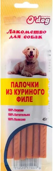 O'dog Лакомство Палочки из куриного филе