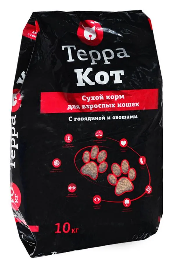 Терра Кот для взрослых кошек (Говядина/овощи)
