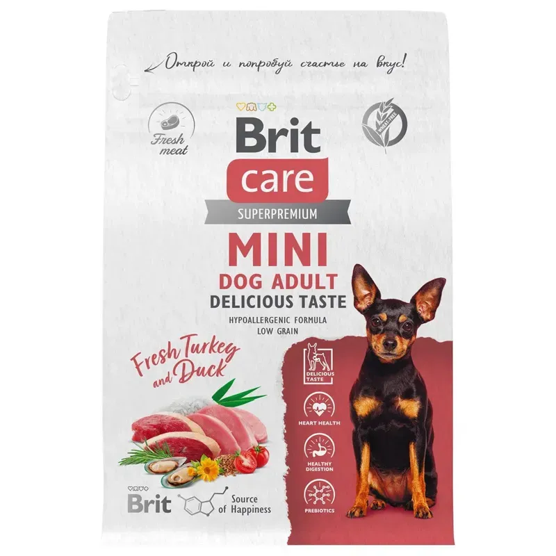 Корм Brit Care Adult Mini Delicious Taste (Индейка и утка) для собак