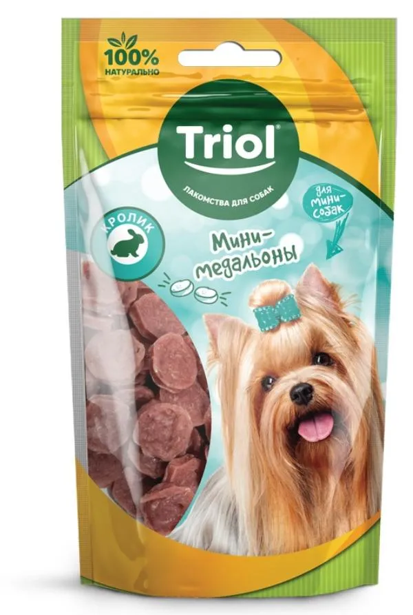Triol Мини-медальоны из кролика для мини-собак