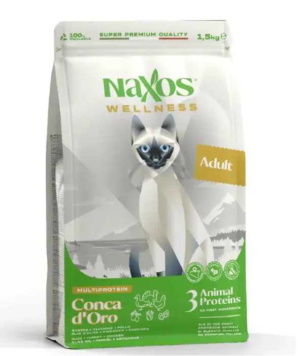 Naxos Wellness Adult Cat (Утка, курица, индейка)