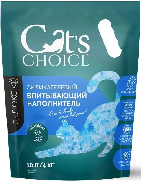 Cat's choice Наполнитель силикагелевый с синими гранулами Cat's choice Наполнитель силикагелевый с синими гранулами