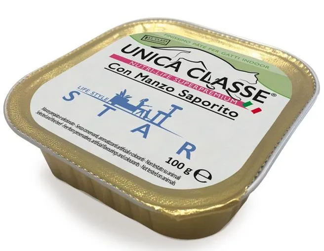 Unica Classe Star Паштет с говядиной для кошек 100 г