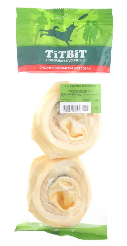 ТИТБИТ Ухо говяжье внутреннее - мягкая упаковка