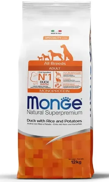 Monge Dog Speciality Adult All Breeds (Утка,рис,картофель)