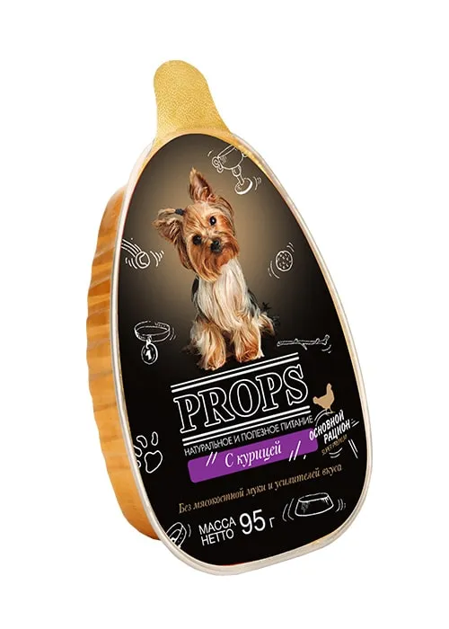Props Корм консервированный Мясной (Курица), 95 г