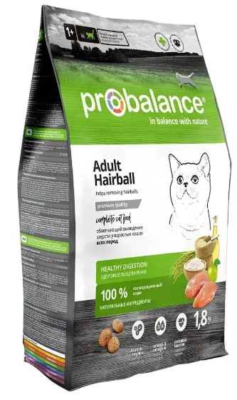 Корм ProBalance Cat Hairball для кошек