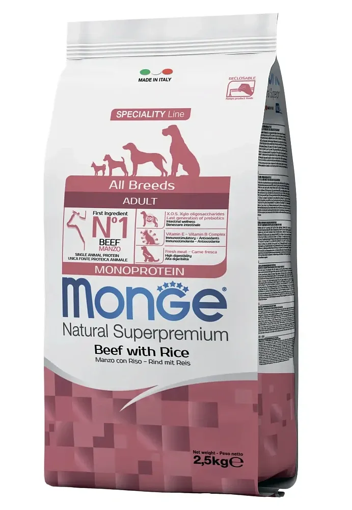 Monge Dog Speciality Adult All Breeds (Говядина, рис)