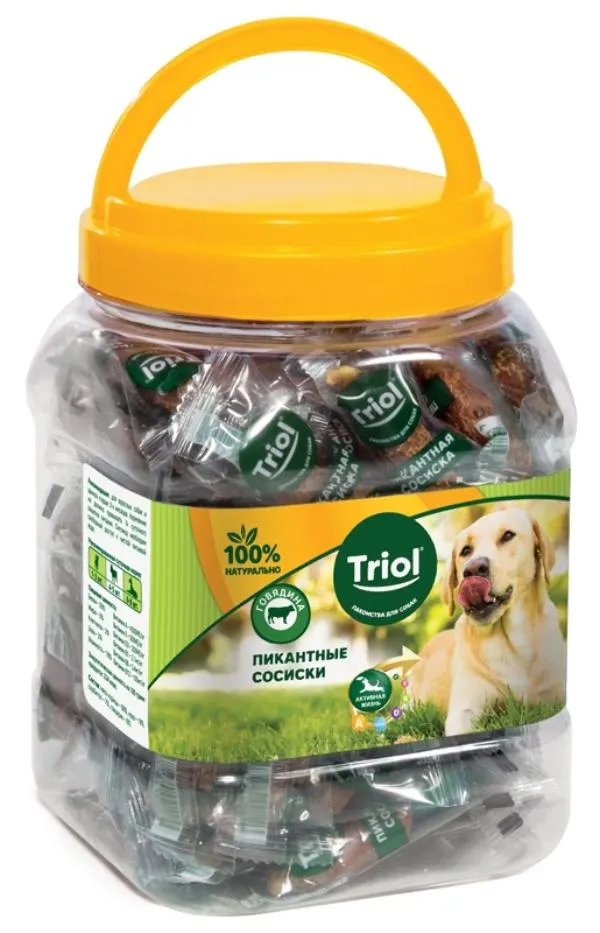 Triol Пикантные сосиски из говядины для собак