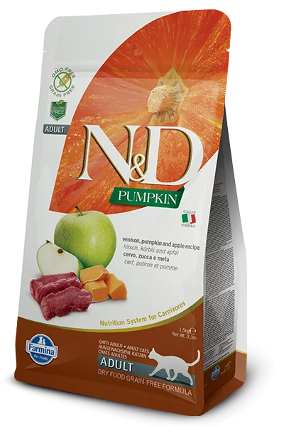 Корм Farmina N&D GF Pumpkin Cat (Оленина, тыква, яблоко) для кошек