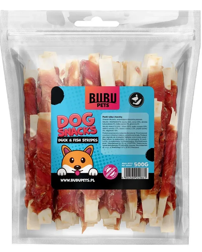 Bubu Pets Рыбные полосы с уткой