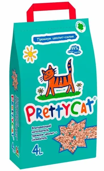 PrettyCat Наполнитель глиняный с део-кристаллами Premium